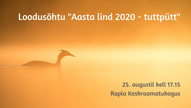 Loodusõhtu "Aasta lind 2020 - tuttpütt" 25. augustil Raplas